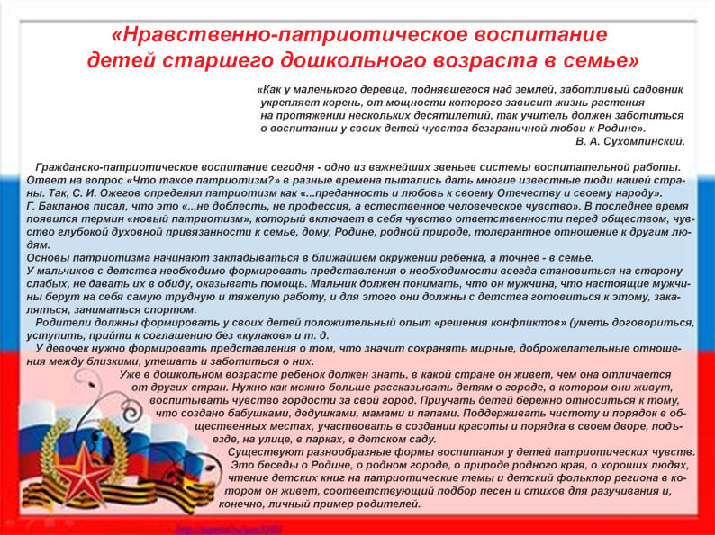 Мини проект в детском саду патриотическое воспитание